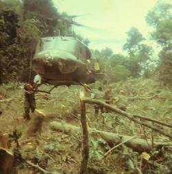 Taking Supplies after cutting trees for LZ